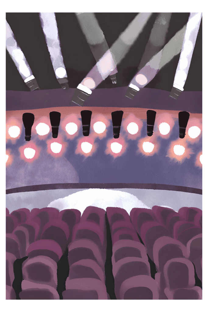 15 Achievable ADHD Accommodations Checklist for Teachers 7 ADHD Accommodations Checklist, hands on learning, theater, acting, purple seats, lights on stage