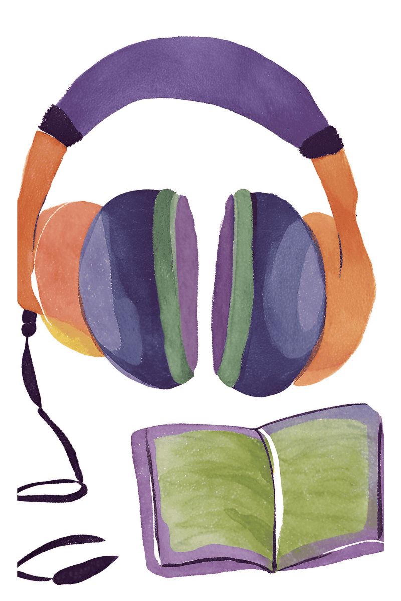 ADHD Accommodations Checklist, headphones with book, audio book, accessibility