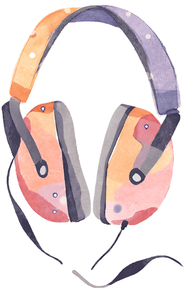 15 Achievable ADHD Accommodations Checklist for Teachers 3 ADHD Accommodations Checklist, noise-canceling headphones, wired, purple and pink, accessibility