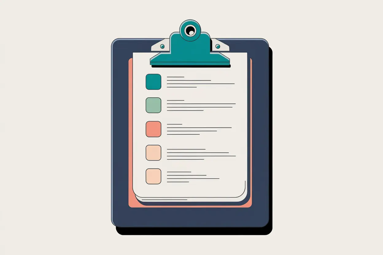 navy blue clipboard with checklist to help teachers with adhd 