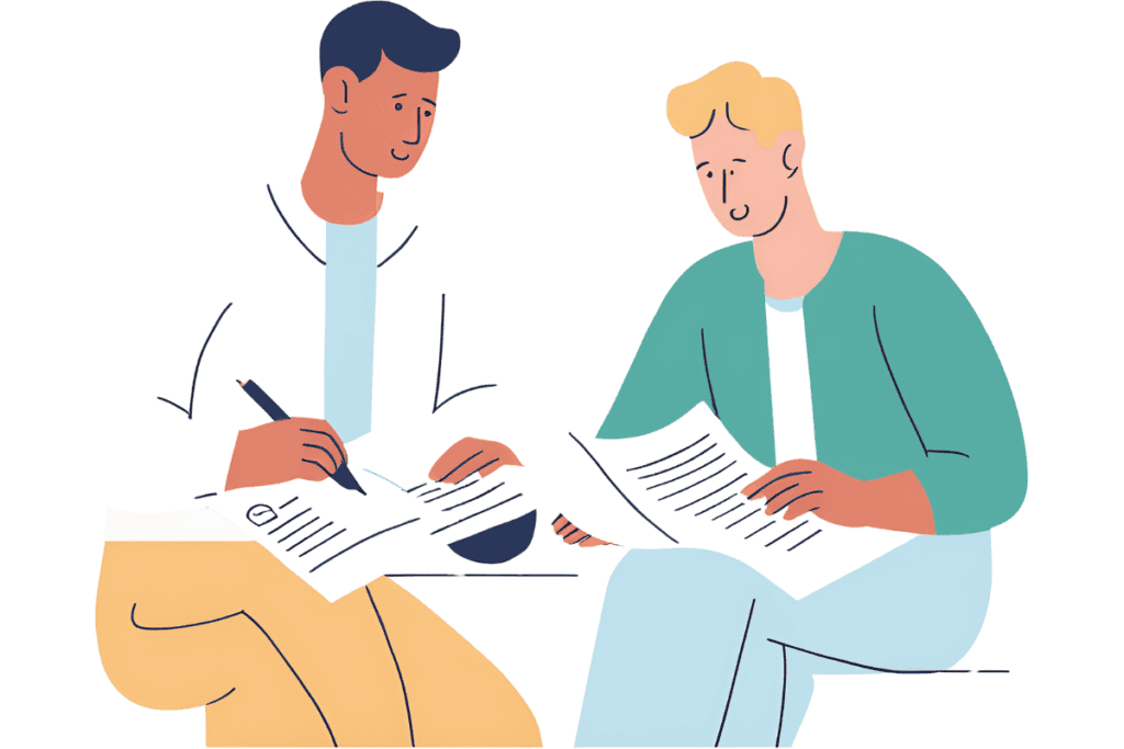 The Ultimate Accountability Partner Worksheet for Adults 8 two friends working together with worksheets, accountability partner worksheet