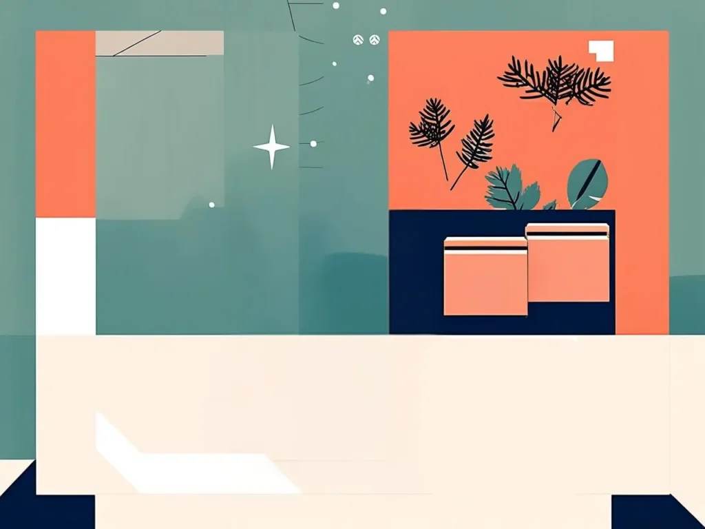 abstract classroom, salmon and sage colors, dark blue, adhd and autism, how autism and adhd overlap