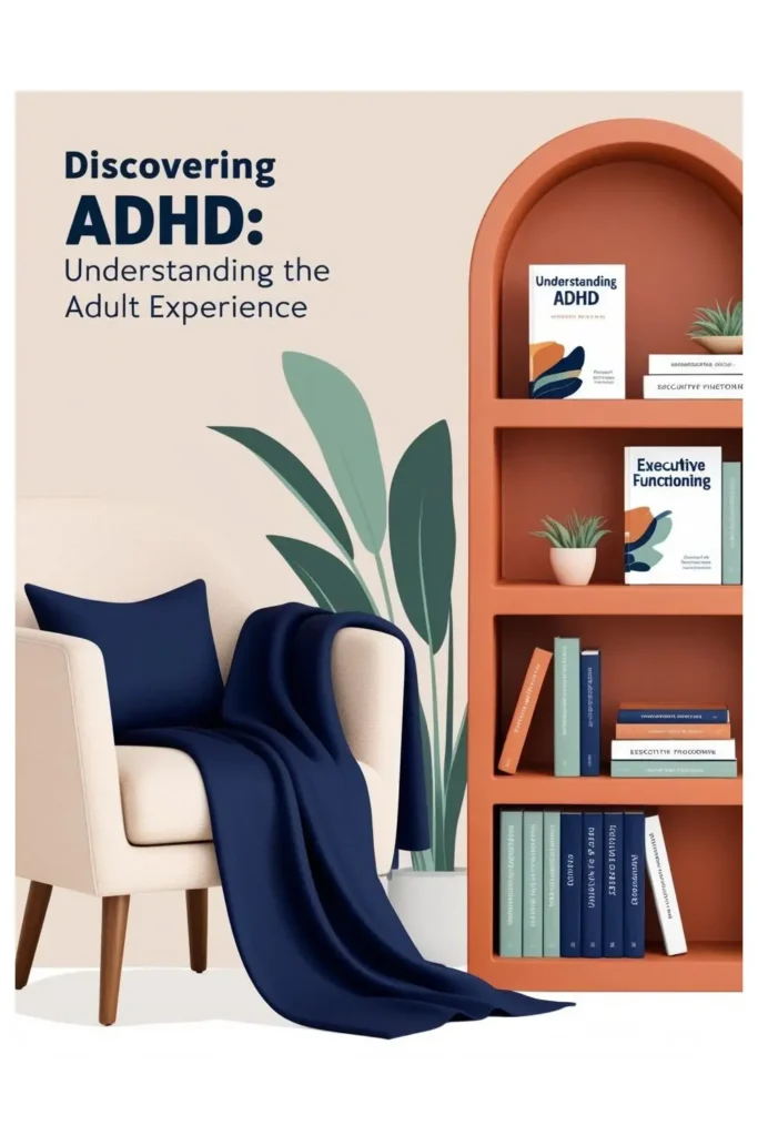 What is ADHD? Your Ultimate 7-Part Beginner's Guide 6 cozy book corner, blue throw blanket, book case, discovering adhd, what is adhd, the basics