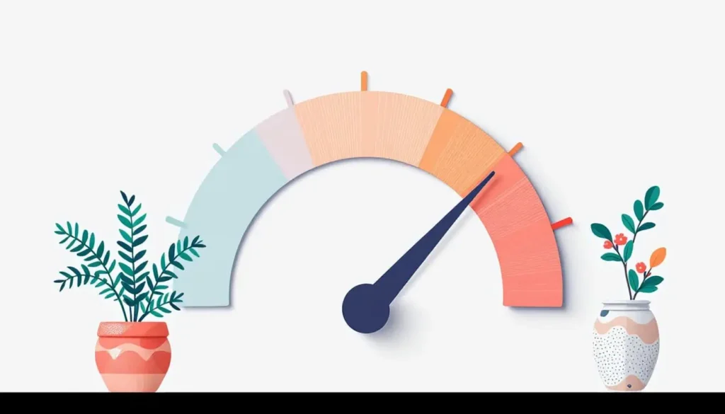 7 Powerful Reasons Teachers with ADHD or Autism Need Boundaries 3 Empty energy gauge in teal, peach, sage, coral, navy, beige, and white showing emotional exhaustion.