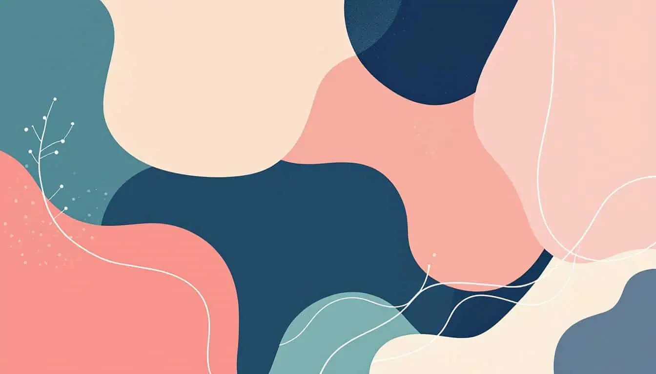 Featured image with clean abstract shapes suggesting filters and gentle boundaries in teal, peach, sage, coral, navy, beige, and white.