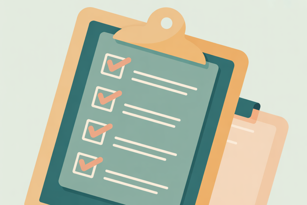 5 Side Hustles That Pay Well for Teachers 4 Clipboard with checklist and pencil representing tutoring as a side hustle for teachers